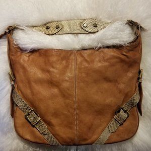 Pulicati distressed Italian leather hobo